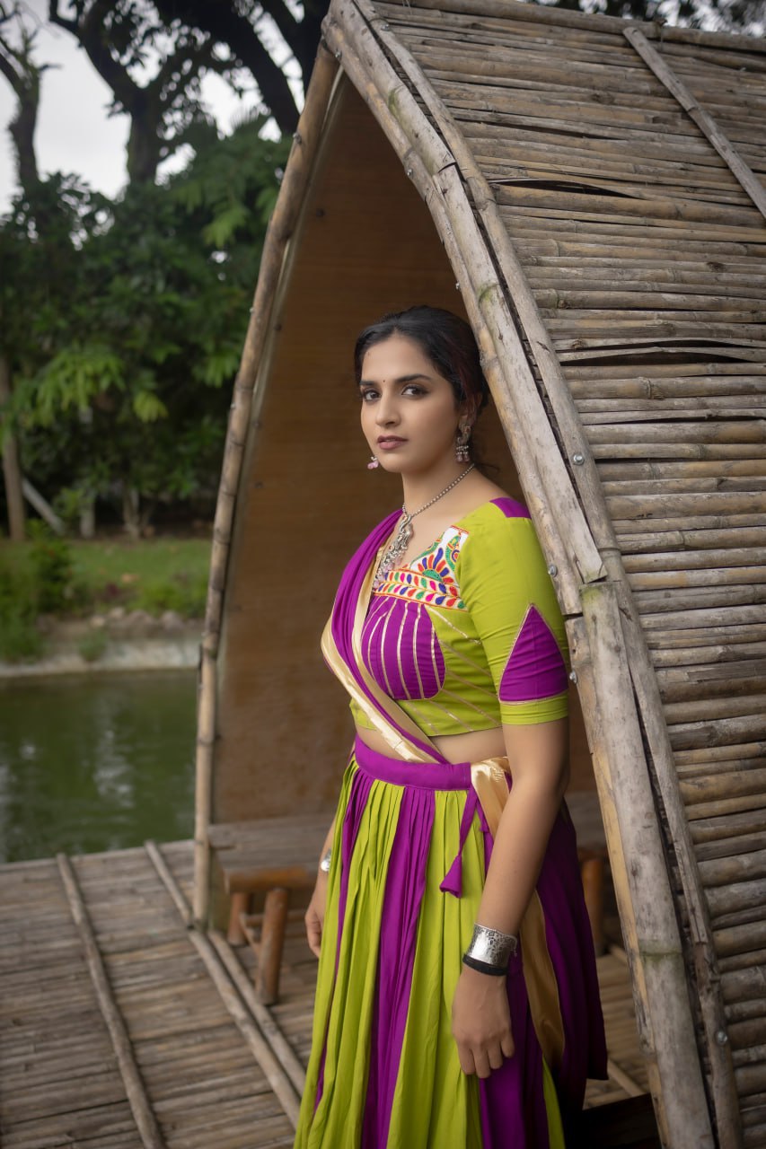 Dual Tone Embellished Work Lehenga