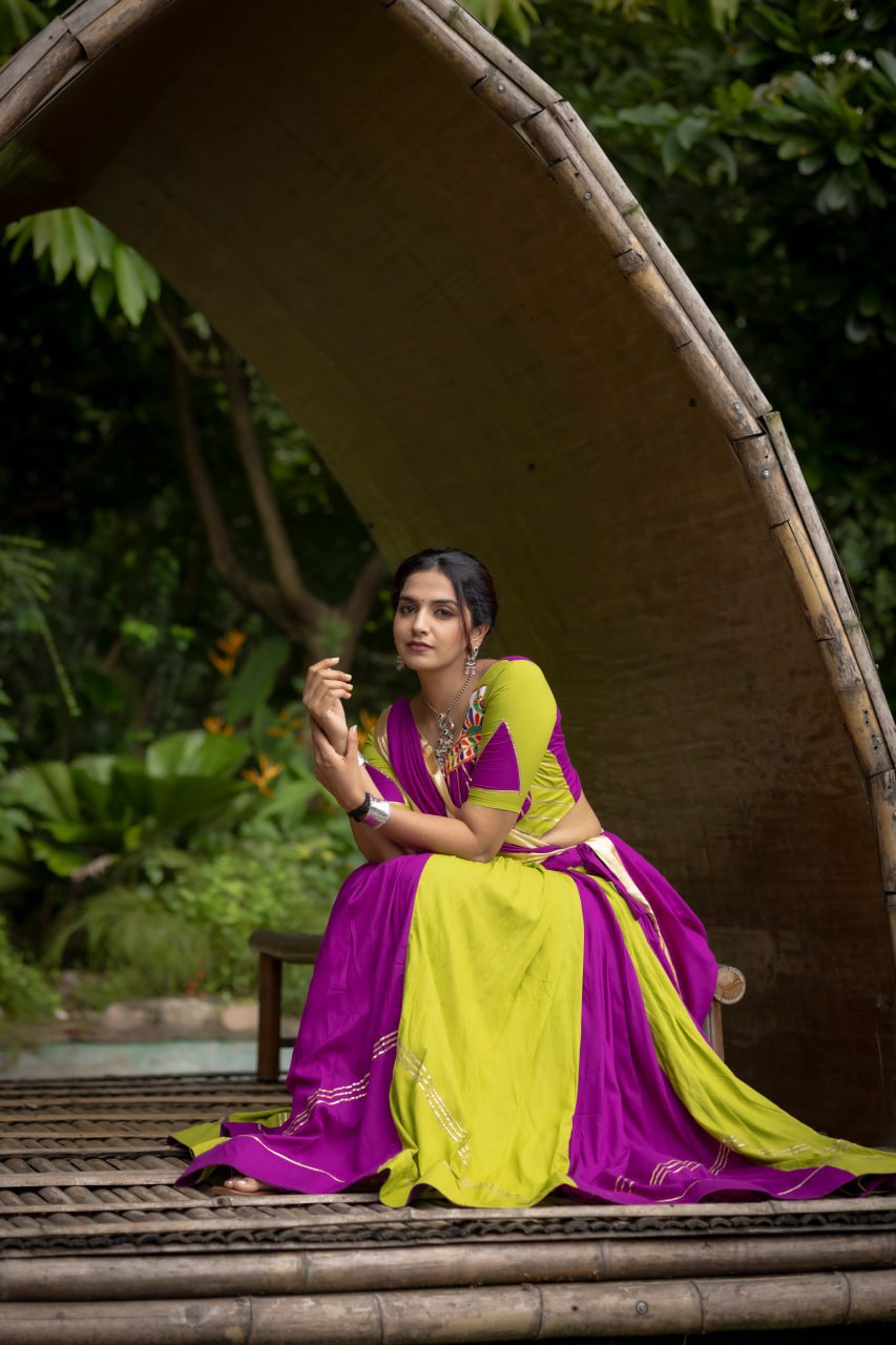 Dual Tone Embellished Work Lehenga