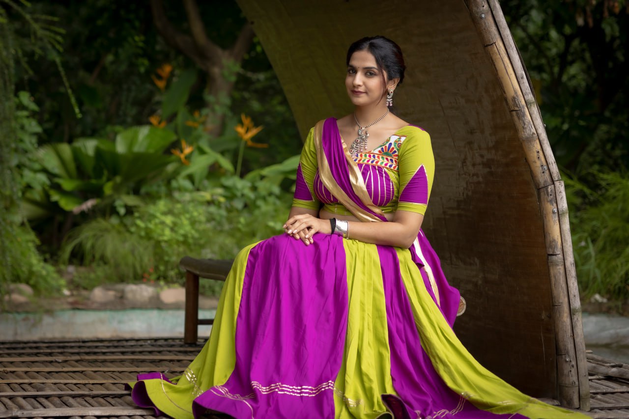 Dual Tone Embellished Work Lehenga