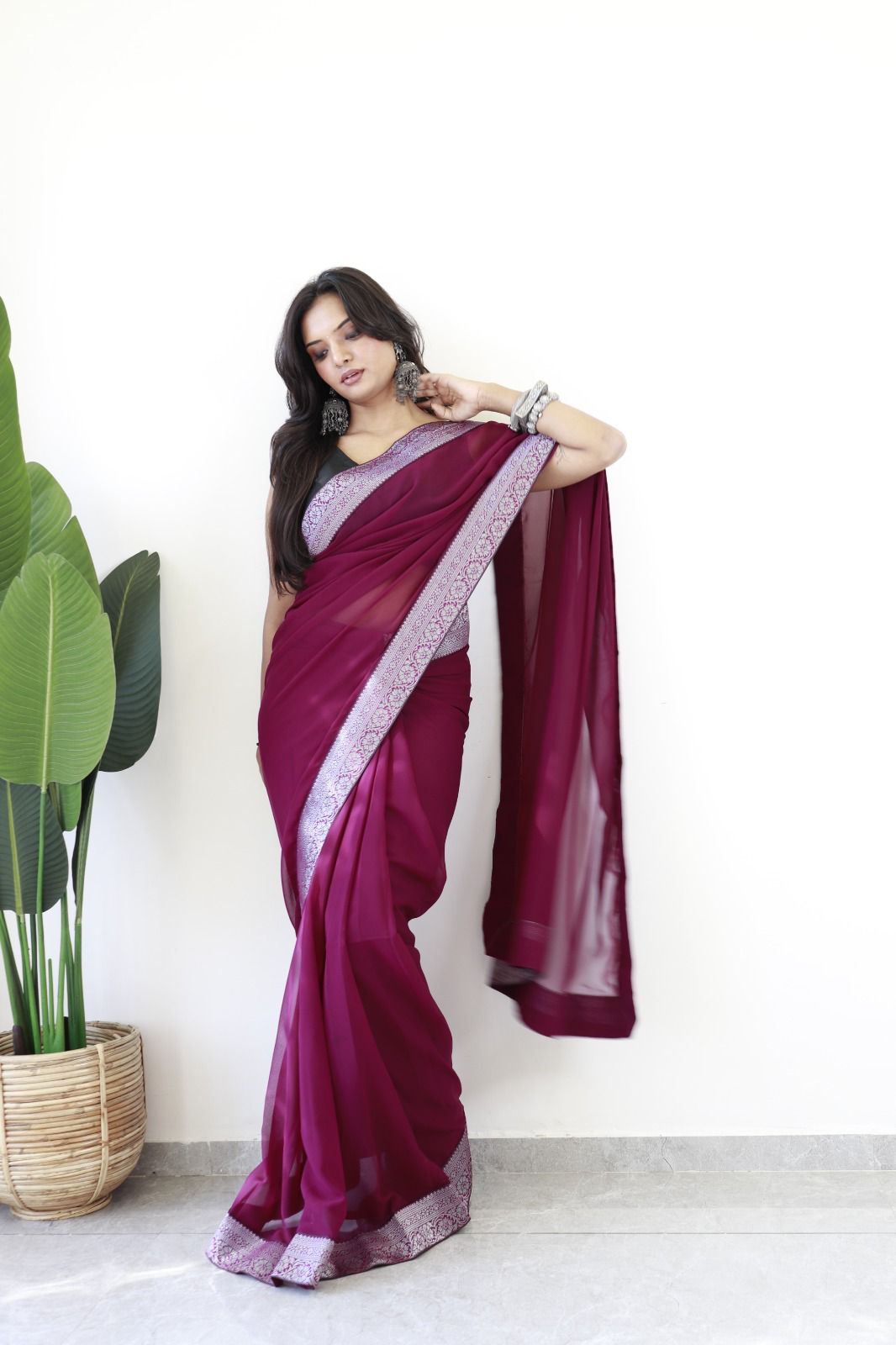 Most Beautiful 1 MIN READY WEAR GORGETTE