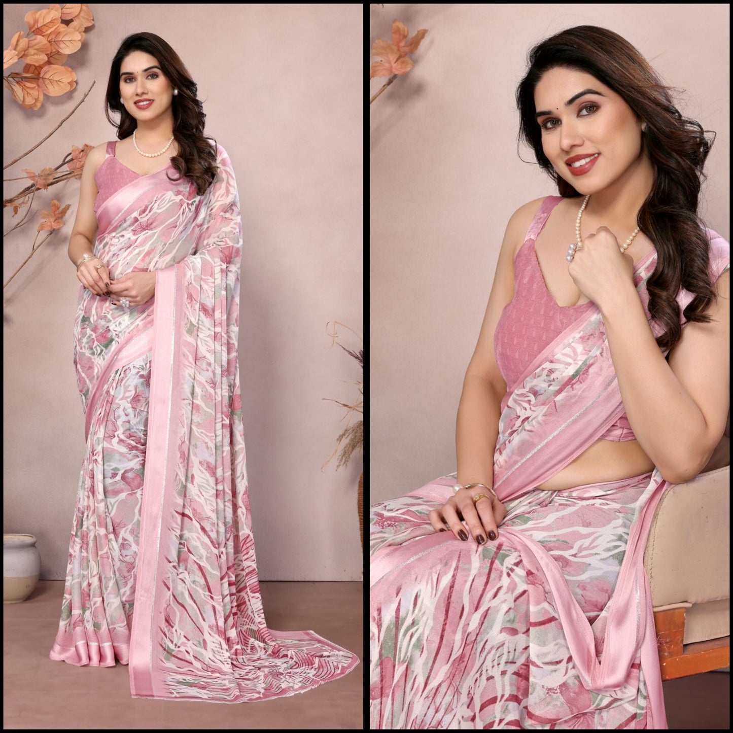 SATIN FABRIC SAREE