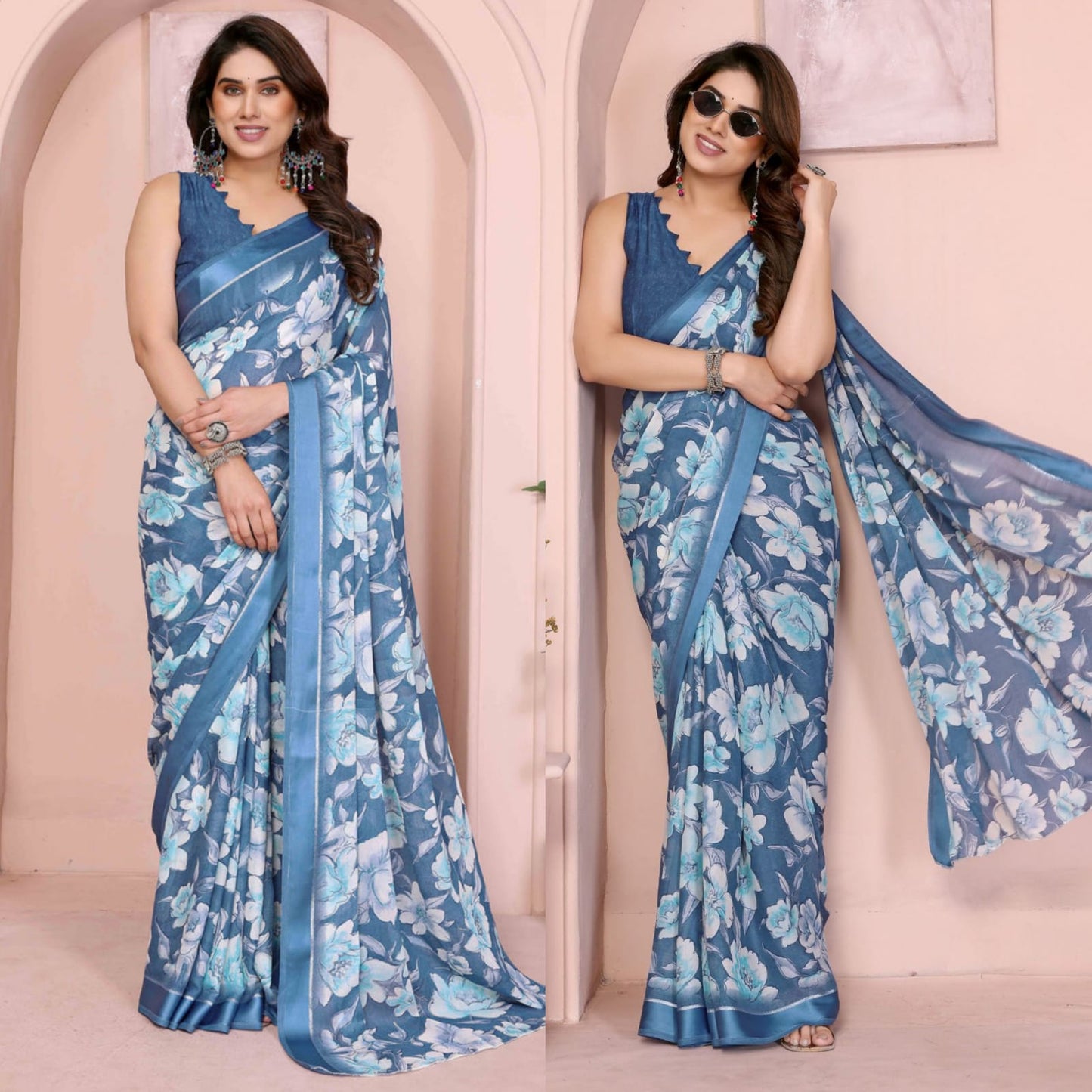 SATIN FABRIC SAREE
