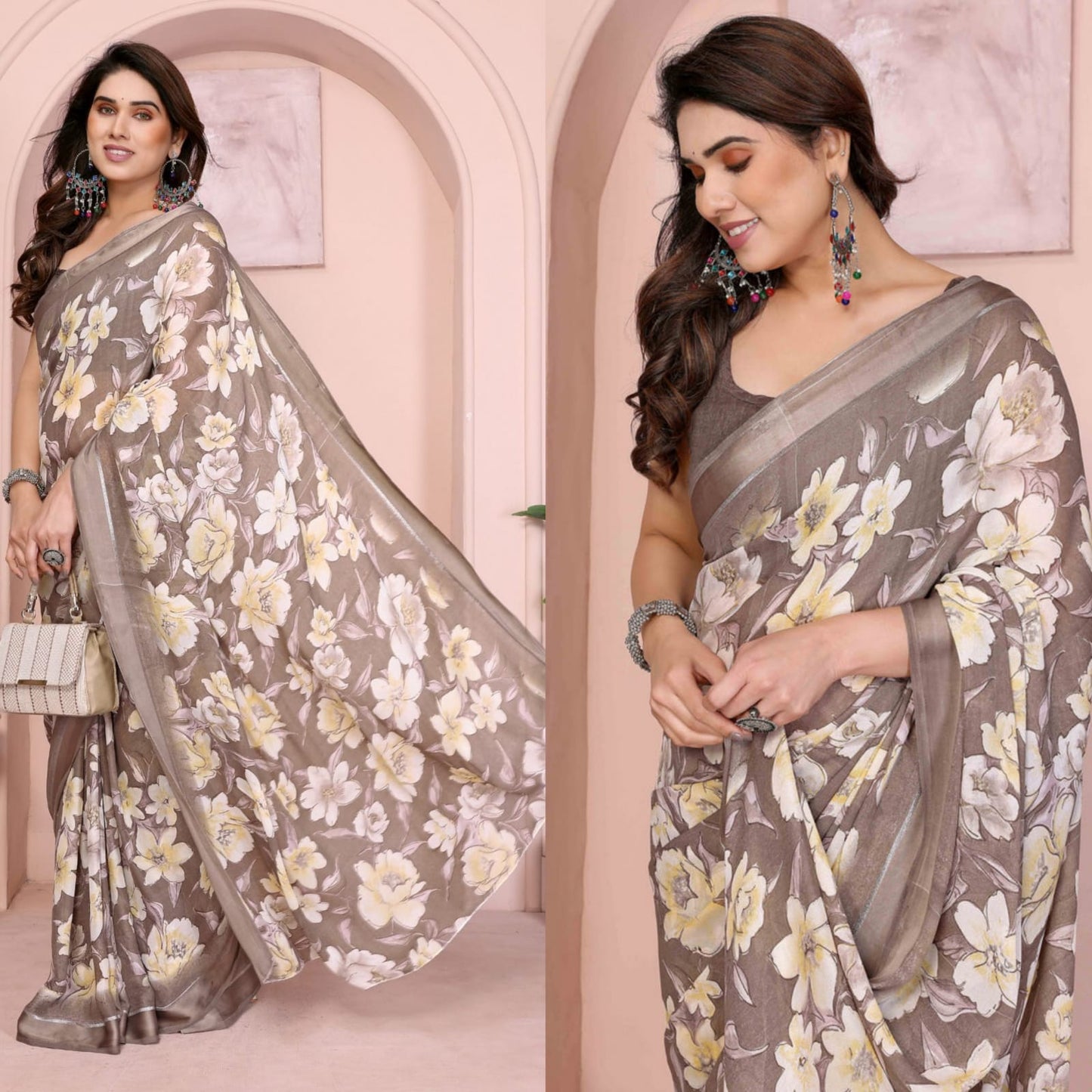 SATIN FABRIC SAREE