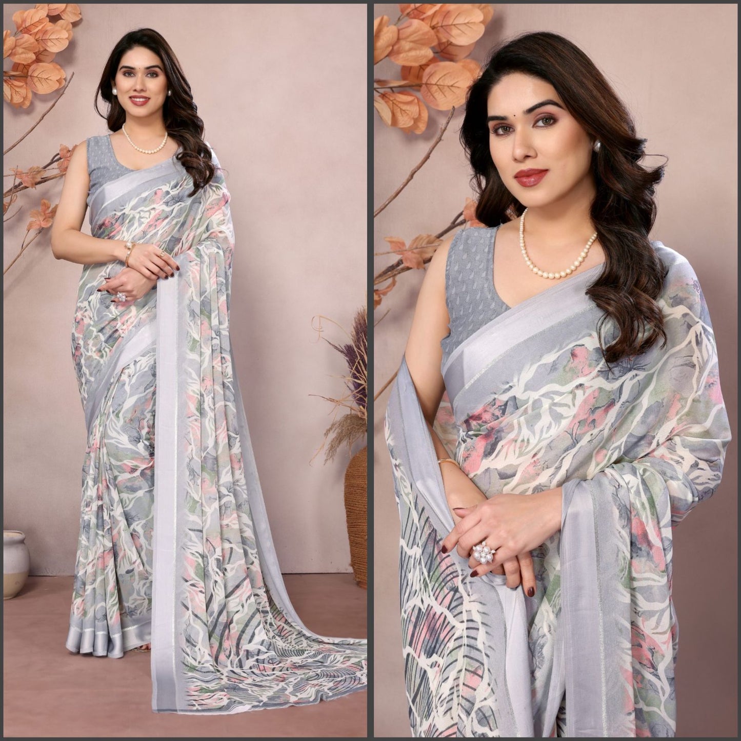 SATIN FABRIC SAREE