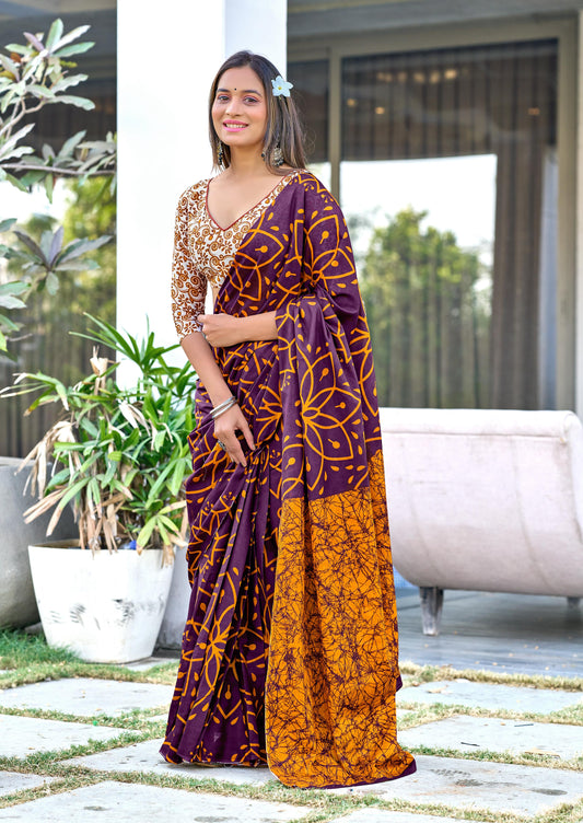HAND BLOCK PRINTED COTTON SAREES