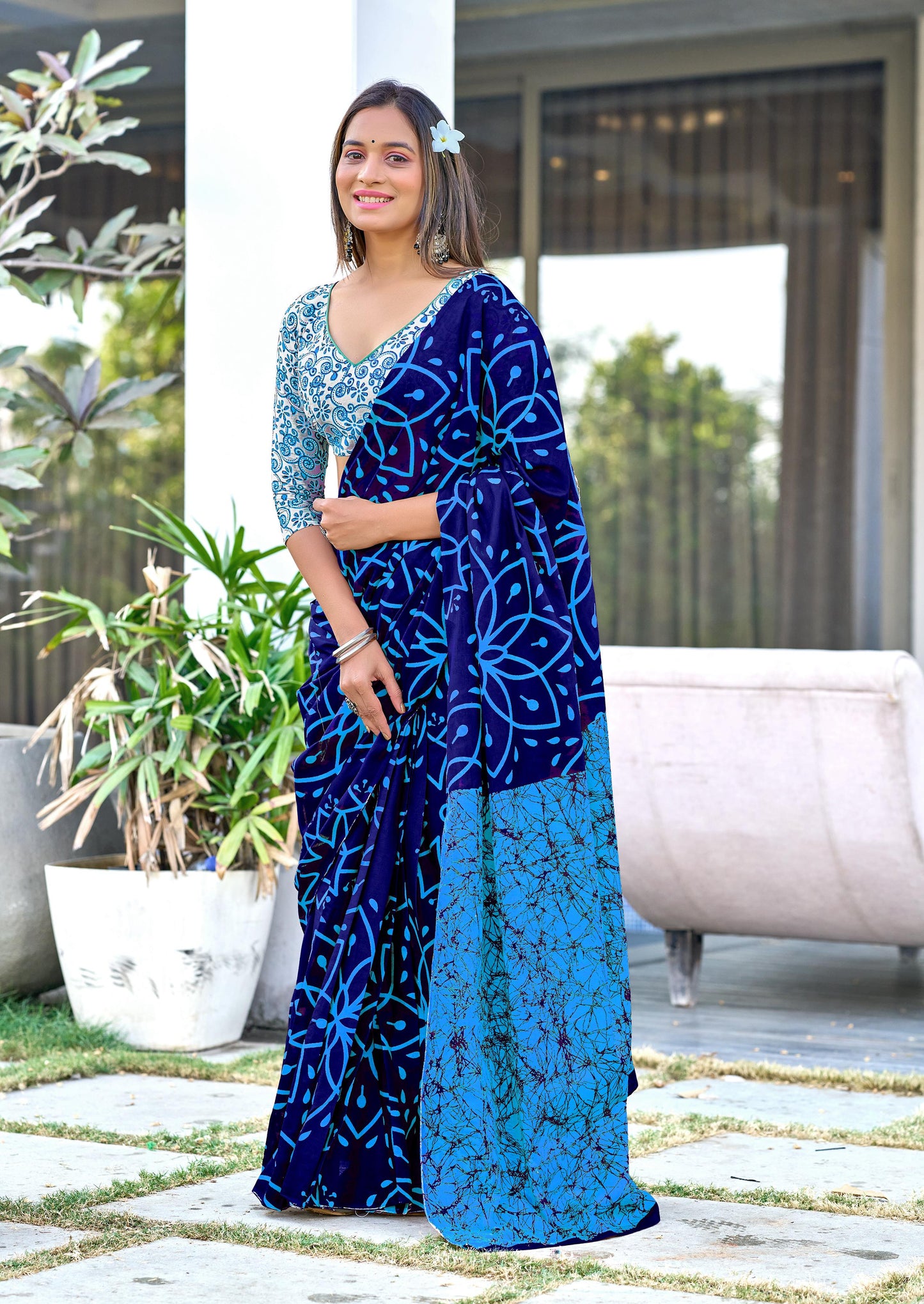 HAND BLOCK PRINTED COTTON SAREES