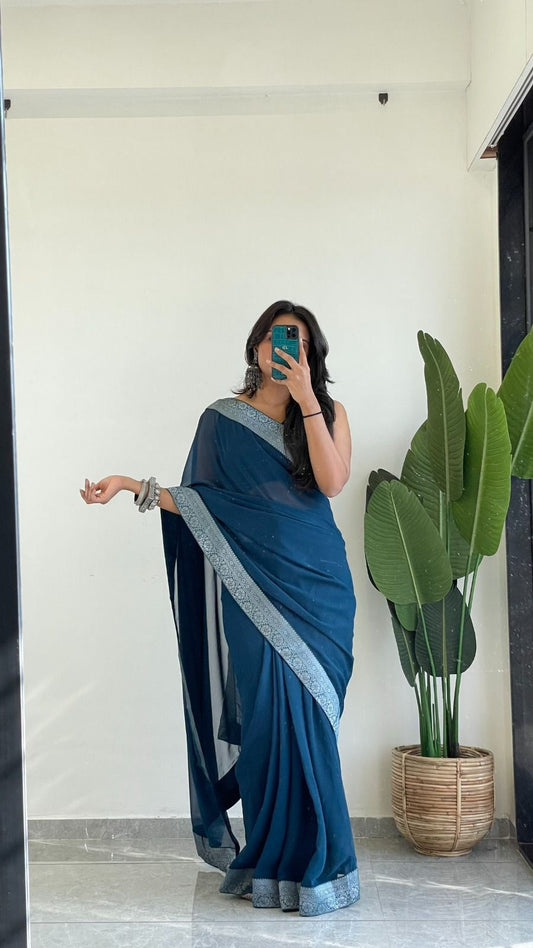 Most Beautiful 1 MIN READY WEAR  GORGETTE