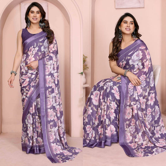 SATIN FABRIC SAREE