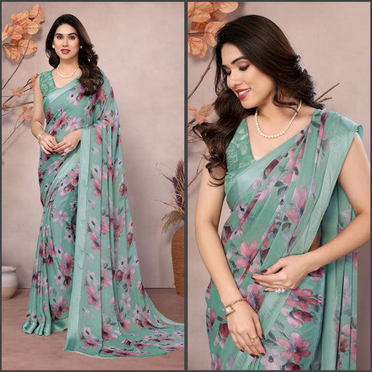 SATIN FABRIC SAREE