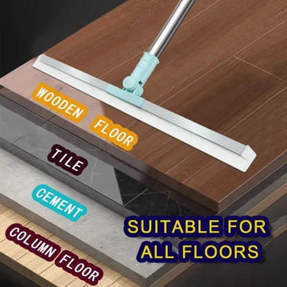 TELESCOPIC HANDLE SILICONE FLOOR MOP | Ergonomic Scraper Mop | Telescopic Handle Mop