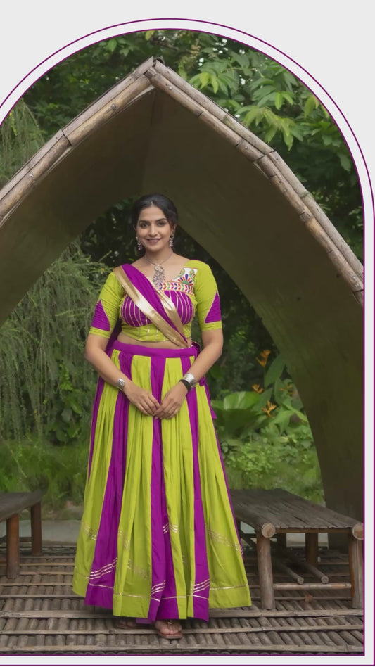 Dual Tone Embellished Work Lehenga